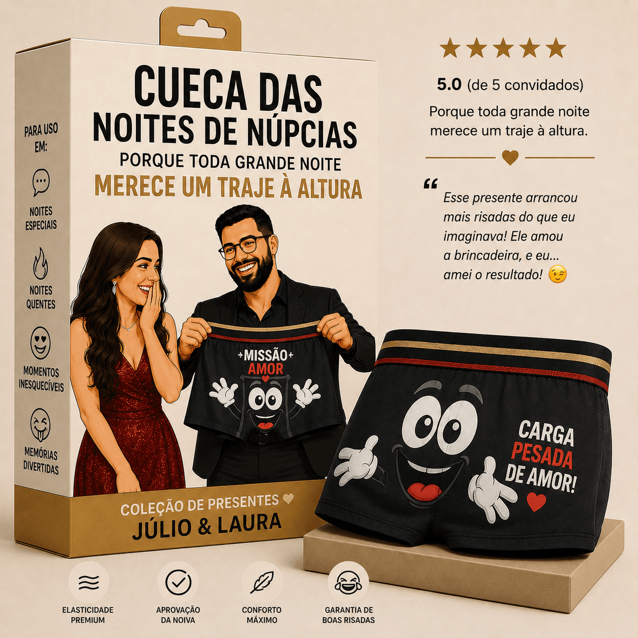 🩲 Cueca para o Noivo Arrasar nas Noites de Núpcias